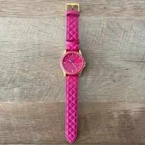 SO&CO New York Women\'s Light Pink Quilted-Leather Strap Watch So&Co New York Women main image 4